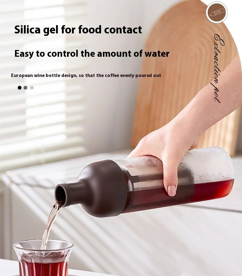 GIANXI Cold Brew Coffee Maker Home Cold Kettle Portable non-leaking Tea Cold Brew Cup Ice Drop Kettle Cold Brew Fruit Teapot