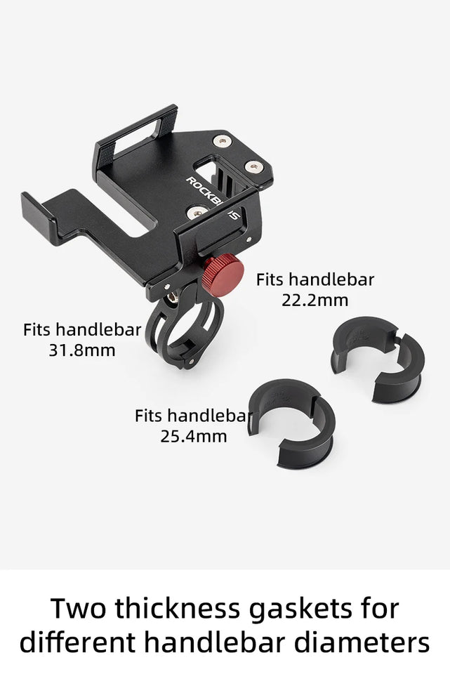 ROCKBROS Bike Phone Holder 360° View Bicycle Phone Holder for 4.7-7 inch Mobile Phone Moto Motorcycle Bracket Shockproof Bracket