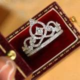 2026 New Personalized High-end Crown Ring for Women, Exquisite and Elegant, Niche Design Sense, Popular Fairy Sweet Style Ring