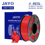 JAYO PETG/PETG Clear 3D Printer Filament 1.75 ±0.02mm 1.1kg/roll High Toughness Neatly Wound Filament Fit Most FDM Printer