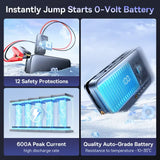 Baseus 4 In 1 Car Jump Starter with LED Lighting 600A Portable Car Battery Charger Power Bank Tire Inflator Pump Air Compressor