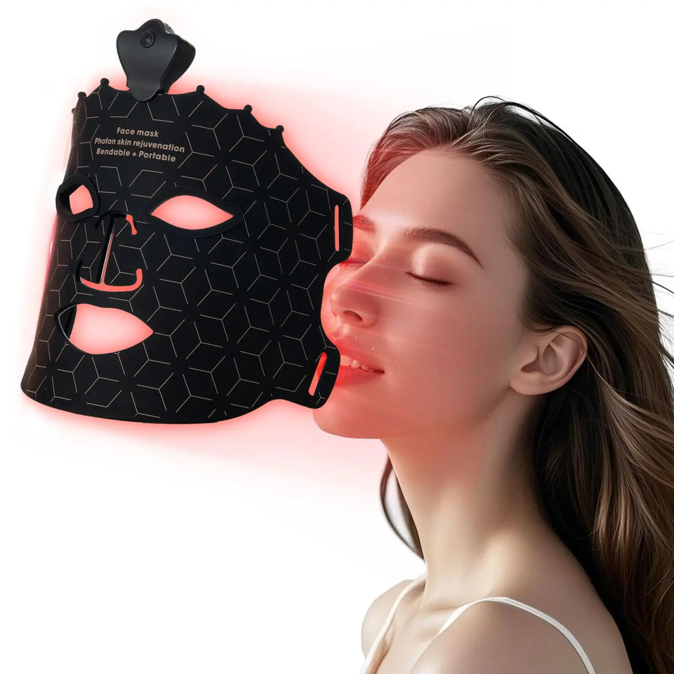 7 Colors LED Face Mask Light Therapy Red Light Therapy Mask for Face At Home, Led Face Mask Light Therapy Beauty Mask