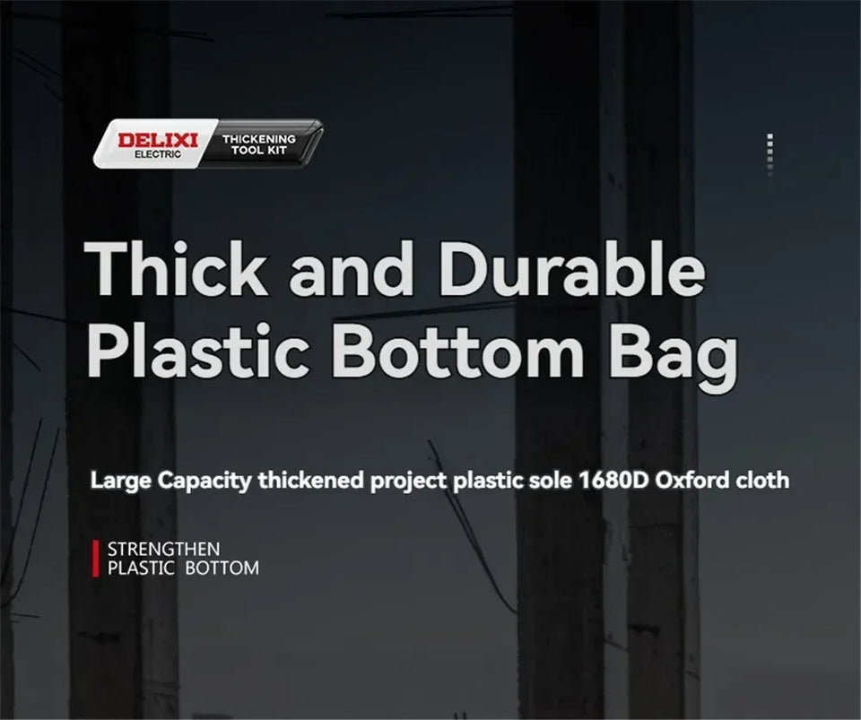 DELIXI Tool Bag Oxford Tools Organizer Professional Waterproof Bag Multifunctional Complete Toolkit Carpenter Tool Accessories