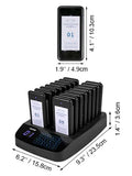 SucceBuy Wireless Restaurant Buzzer Pager 16 Coasters Paging Guest Calling System for Coffee Dessert Burger Shop Food Truck