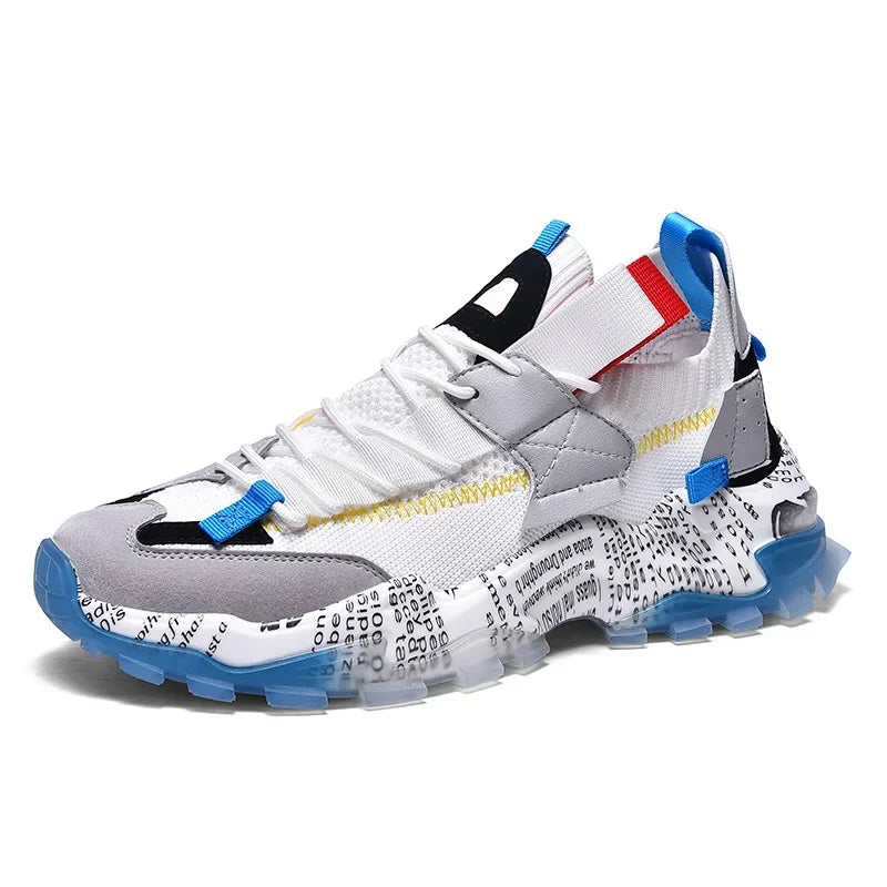 Customizable New Fashion Retro Sneakers Men Mesh Running Shoes for Mens Comfortable Chunky Dad Shoes Breathable Sports Shoes