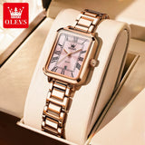 OLEVS 5641 Ladies Watch Fashion Luxury Original  Square Quartz Watch Waterproof Luminous Automatic Date Watches For Woman Gifts