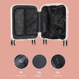 Multifunctional suitcase 18 inch small lightweight luggage with USB cup holder password suitcases 20" cabin carry-on travel bag