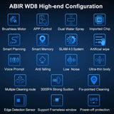ABIR WD8 Window Cleaning Robot, Dual Ultrasonic Spray, AI intelligent Wipping, Updated Laser,Smart Home Glass Wall Washing
