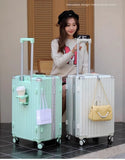 Large Capacity Suitcase 28" 32" Thickened Luggage USB Phone Stand Aluminum Frame Password Trolley Case Travel Wheeled Suitcases