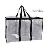Large Capacity Closet Storage Bag; Sealed with Double Zipper, Transparent and Waterproof.