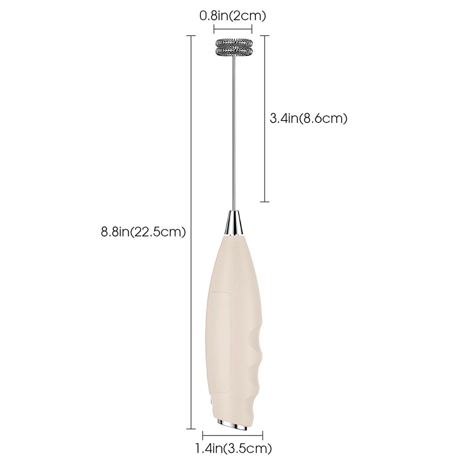 Coffee Electric Milk Frother Electric Whisk Cordless Electric Beverage Mixer Suitable for Coffee Matcha Kitchen Accessories