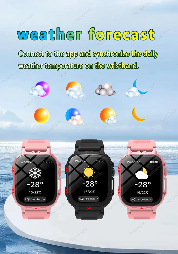 New Outdoor Smartwatch Men Women Bluetooth Call Heart Rate Health Monitor Military Watches GPS track Sports Fitness Smart Watch