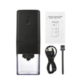Portable Mini Electric Burr Coffee Grinder with Adjustable Coarse Fine Grinding Removable Chamber for Home Travel Office Coffee