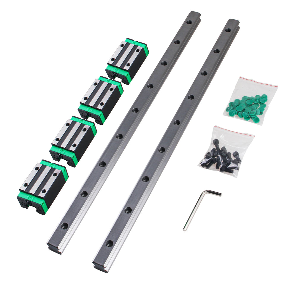 2pcs HGR20 Square Linear Guide Rail 300 400 500 800 1000 1500mm + 4pcs HGH20CA Bearing Slide Block Carriages For CNC 3D Printer