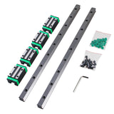 2pcs HGR20 Square Linear Guide Rail 300 400 500 800 1000 1500mm + 4pcs HGH20CA Bearing Slide Block Carriages For CNC 3D Printer