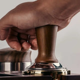 Premium 51/53/58MM Coffee Tamper Wooden Handle Durable Pressure Hammer Stainless Steel Base Barista Tool Professional Use