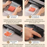 Small Automatic Vacuum Sealing Machine Food Saver Compact Fully Automatic Plastic Sealing for Cooked Food and Food Preservation