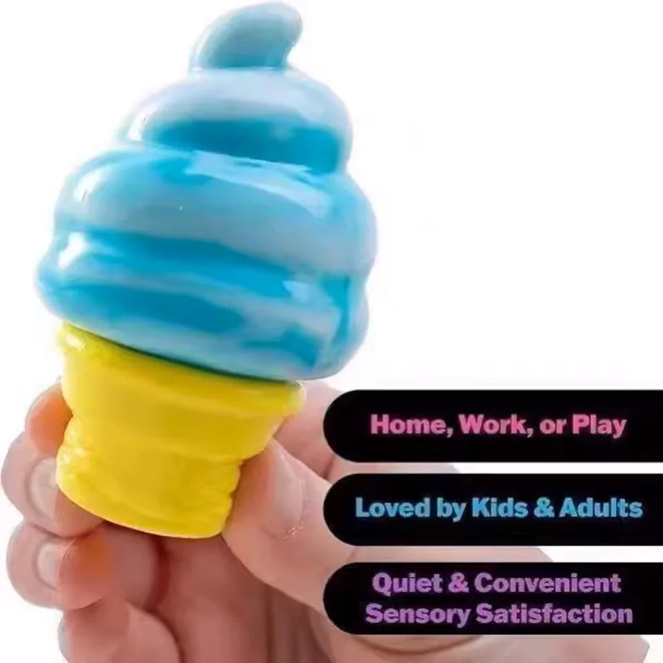 Cube By Schylling Sensory Squeeze Toy Ice Cream Color Squishy Stress Relief Fidget Toys Children Adults Collectable