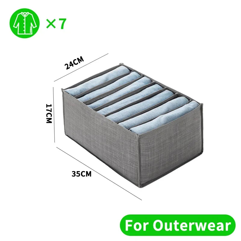 Closets Clothes Organizer Pants Jeans Storage Box Cabinet Organizer Drawers Underwear Socks T-Shirt Wardrobe Storage Organizers