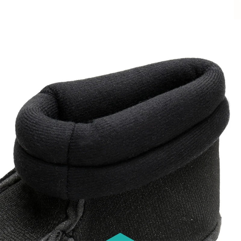 Ankle Boots Women Winter Genuine Leather Waterproof Platform Snow Boots For Warm Plush Non Slip Cotton Padded Shoes Size 34-41