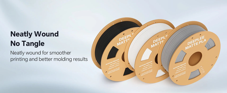 DEEPLEE Matte PLA Filament 1KG,1.75mm FDM 3D Printer Filament Dimensional Accuracy +/- 0.02mm, 1kg Carboard Spool (2.2lbs)