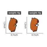 Cute Cartoon Funny Capybara Animal Enamel Pins Creative Animal Coffee Book Capybara Brooches Lapel Badge Jewelry Gift for Friend