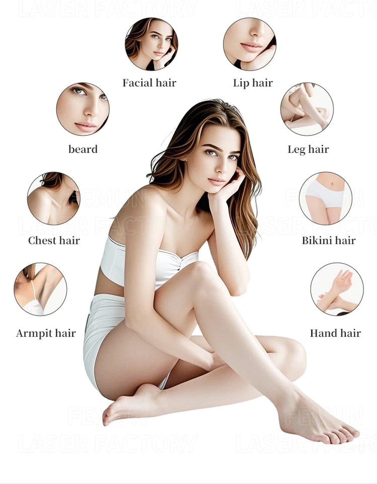 Professional 4-wave diode laser hair removal device, painless permanent hair removal device, laser hair removal device