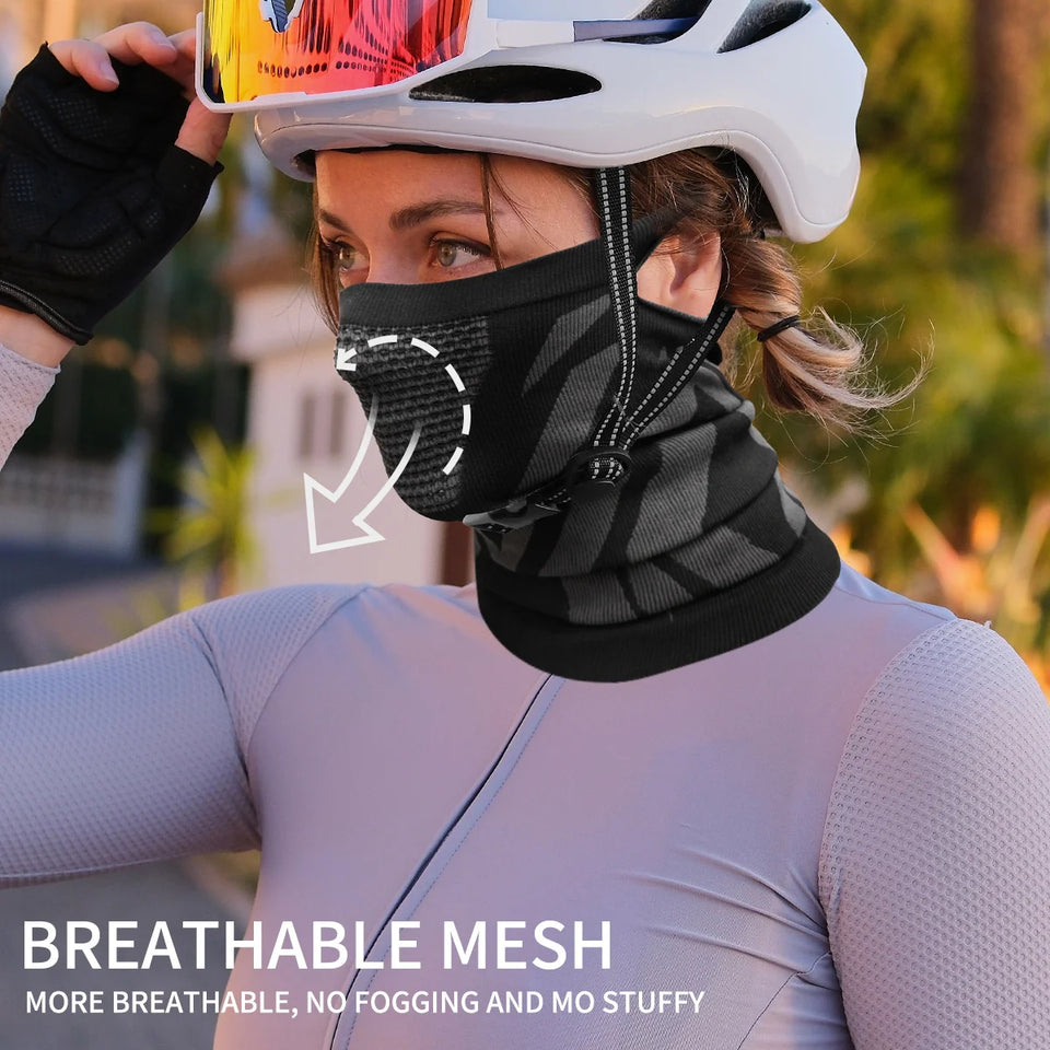 Winter Neck Warmer Gaiter Balaclava (Ear-Loops Anti-shedding) Windproof Face Mask for Ski, Snowboard