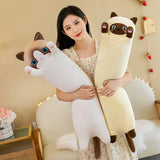 15 Styles 50-150cm Long Cat Plush Toys Stuffed Soft Pause Office Dog Doll Bed Sleepping Pillow Home Decor Birthday Girls Gifts