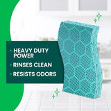 Odor Resist Heavy Duty Scrub Sponge Dishwasher-Safe Kitchen sponges for Serious Scrubbing Multipurpose Dish Sponge for Stuck-On