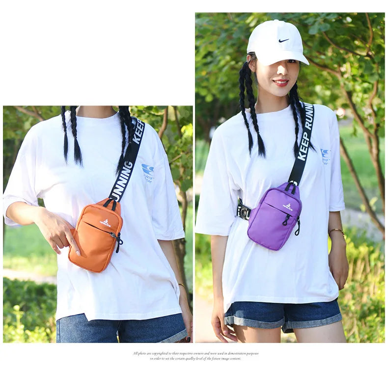 small chest bag women travel mobile phone bag outdoor Sports bag for men mini sling shoulder bag female messenger bag girl gift