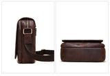 Fashion Crazy Horse Leather Men's Messenger Bag Flap Large Capacity Crossbody Bag Top Quality Shoulder Bag Sling Bag Tote