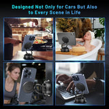 Vacuum Magnetic Phone Holder Adjustable Suction Phone Mount 2025 Upgraded Phone Stand for All Smartphones & Vehicles/Gym/Mirror