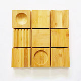 Creative Jiugongge Molecular Cuisine Western Restaurant Plate Dessert Wooden Tableware Restaurant Dim Sum Plate Barbecue Plate