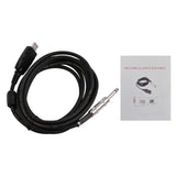 USB Guitar Audio Cable USB Male Interface To 6.35mm (1/4inch) Mono Electric Guitar Connection Cable Professional Guitar To PC
