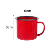 Enamel Coffee Cup Milk Tea Mug Vintage Water Mug With Handle for Tabletop Dorm Home Kitchen Drinkware Housewarming Gifts