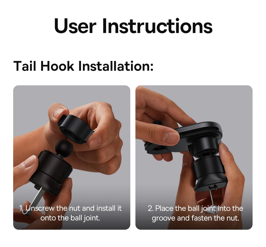 Baseus Car Phone Holder for iPhone Xiaomi Samsung Car Phone Stand Car Mount with Hook Clip Auto Locking Easy Install