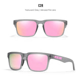 KDEAM New Arrivals Fashion Square Polarized Sunglasses For Men And Women Fishing Sun Glasses Colorful Lens With Hard Case