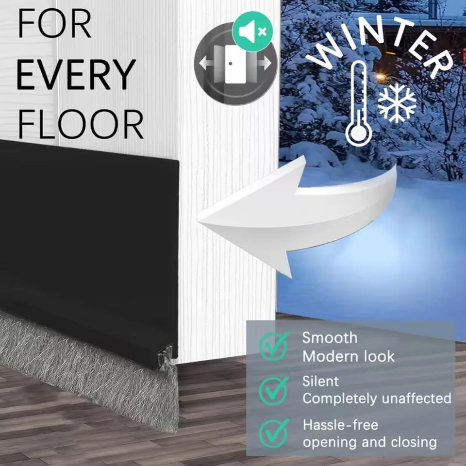 Door Sealing Strip Self-adhesive Door Bottom Gap Filling Sealing Strips Insect Proof Brush Strip Windproof Soundproof Door Tape