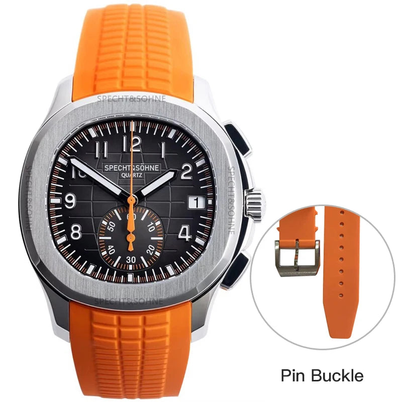 New Arrivals Specht&Sohne Brand Men Quartz Watches 40MM Rose Gold Stainless Steel  Male Functional 5167 Sports Wristwatch 5Bar