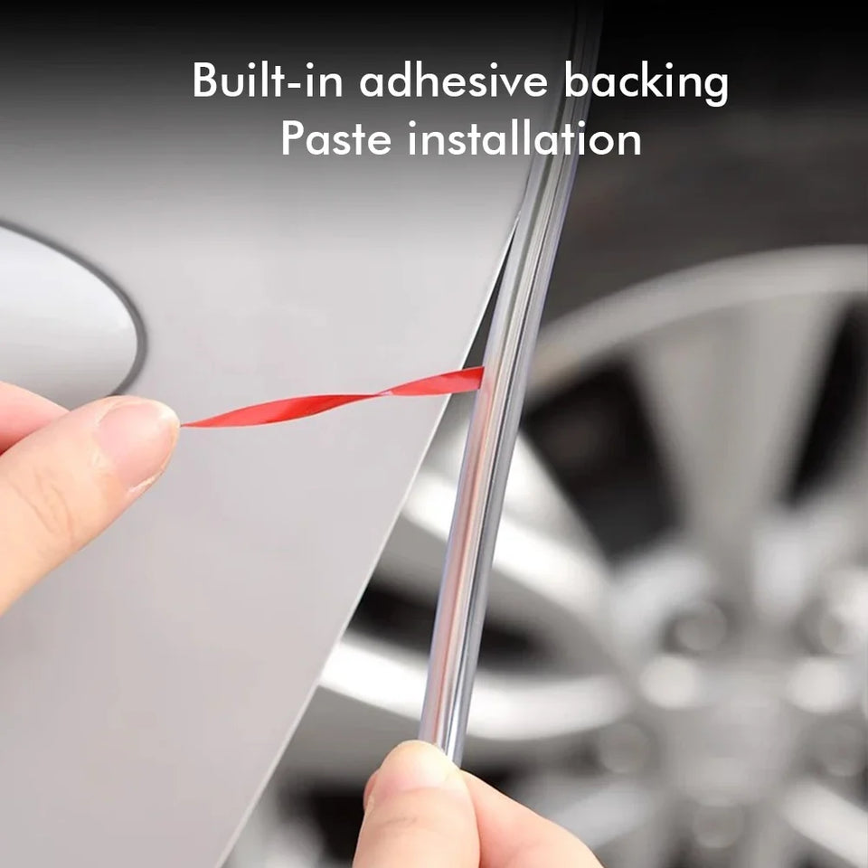 5M Car Door Edge Sealing Strip Transparent PVC Scratch Protector Strip Anti-collision Stickers Door Anti-scratch Car Accessories