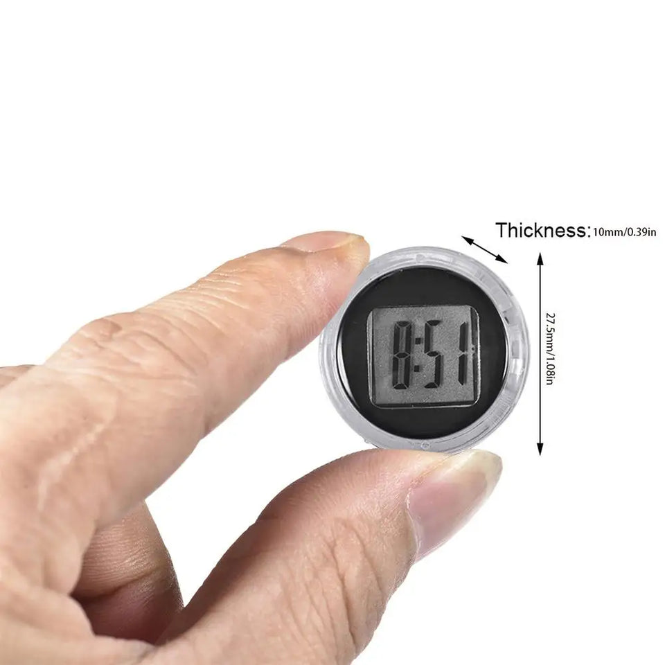 Mini Digital Motorcycle Clock Electronic Clocks Electronic Watch LCD Display Digital With Self-Adhesive Bracket Electronic Clock