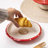 Creative Cute Mushroom Ceramic Coffee Cupcake Plate Kettle Tableware Home Cartoon Mushroom Tea Set Mug Plate Kitchen Utensils