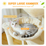Large Cat Tree for Indoor Cats, Multi-Level Cat Tower with Sisal Scratching Post, 2 Spacious Condo, Cat Scratching Pad, Cat Toys