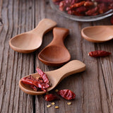 4Pcs Mini Wooden Spoons Small Kitchen Spice Condiment Spoon Sugar Tea Coffee Scoop Short Handle Wood Kids Spoon Kitchen Gadgets