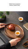 Wooden Decorative Serving Tray for Coffee Table and Home Decor Fruit Platter Decor Trays Serving Ware Food Dish Serving Platters
