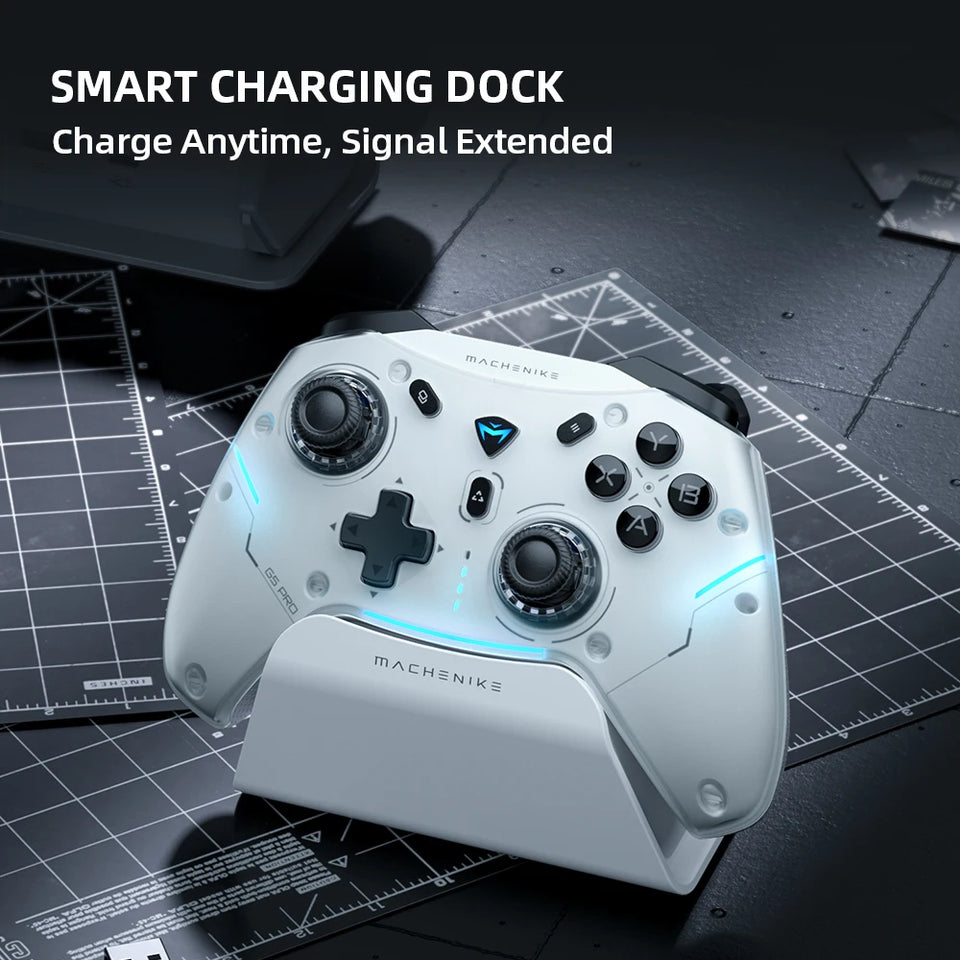 MACHENIKE G5Pro Max SE Gaming Controller With Charging Dock Optional Hall Effect Joysticks Triggers RGB Light Wireless Gamepad