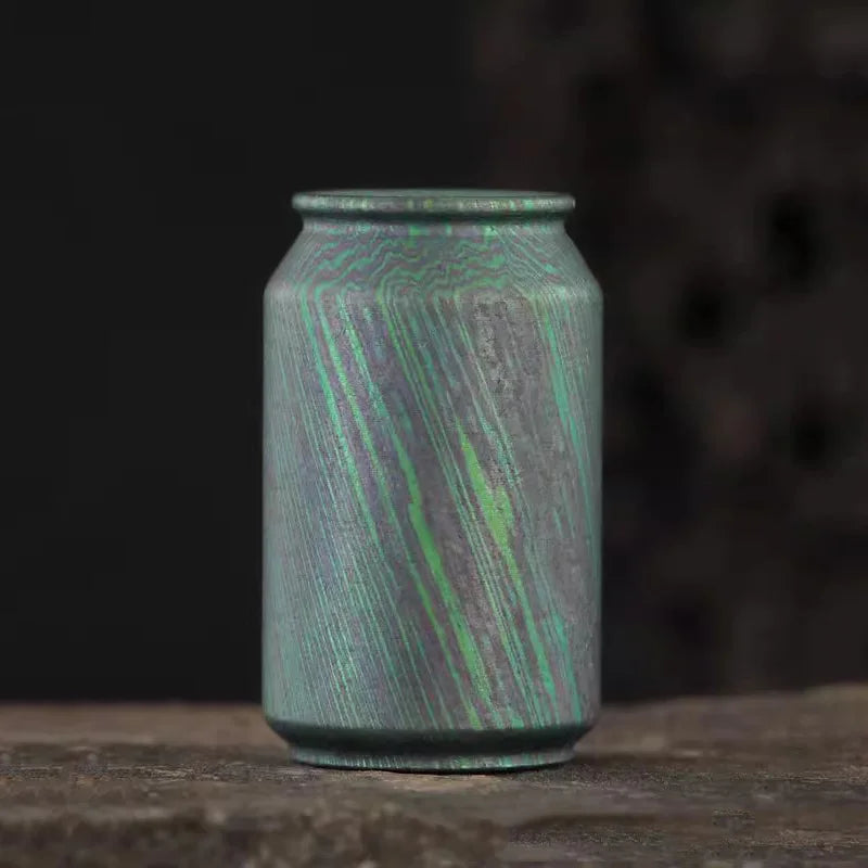 Titanium Alloy Cola Can Titanium Holy Grail Paracord Beads Knife Lanyard Bead Fidget Spinner Push Slider EDC Accessories