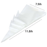 100-Pack White Plastic Pastry Bag - Focused Piping Action, Comfortable Hand Grip, 100PCS