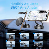 Vacuum Magnetic Phone Holder Adjustable Suction Phone Mount 2025 Upgraded Phone Stand for All Smartphones & Vehicles/Gym/Mirror